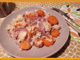 Blé aux carottes, panais, et bacon au cookéo