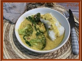 Curry rouge de cabillaud aux brocolis