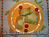 Brick de courgette au curry et chèvre