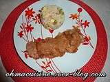 Filet mignon de porc ,sauce satay