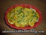 Gratin de chou fleur au curry et oeufs durs