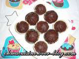 Muffins au chocolat noir et pépites chocolat blanc