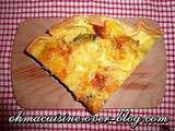 Tarte au morbier , pommes de terre et lardons