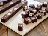 Fudge chocolat noir , amandes et mini marshmallows pour des cadeaux gourmands