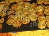 Mini-tartelettes poire roquefort
