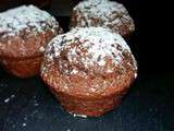 Muffins moelleux au chocolat (blanc d'oeuf et crème fraîche)