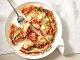 Pizza au saumon fumé sur tortillas