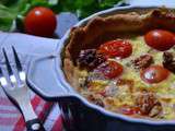 Tarte des Parents pressés le soir : Roquefort Tomates Cerises et Cernaux de Noix