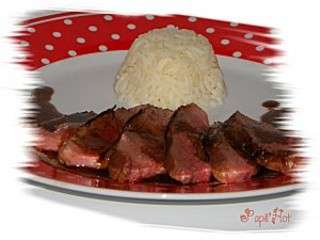 Magret de canard sauce au miel