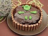 Gâteau bain de boue de Shrek, gâteau chocolat, nappage chocolat au thermomix ou sans - Sweet Table Shrek