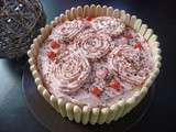 Gâteau d'anniversaire (pour fille!) : gâteau chocolat, poires, crème au mascarpone au thermomix ou sans