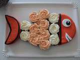 Gâteau de cupcakes en forme de poisson (au thermomix ou sans) - Sweet Table Nemo -Sans oeuf, spécial allergique