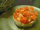 Rillettes de thon au mascarpone et tartare de tomates
