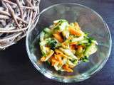 Salade de carottes et concombre râpés au miel