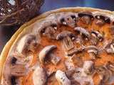 Tarte fine aux champignons, saumon fumé, ricotta et boursin au thermomix ou sans
