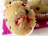 Muffins aux fruits rouges et noirs