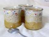 Riz au lait vanille/agave sur lit de compote de pommes