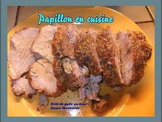 Rôti de Porc au four-Sauce Moutarde