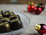 Bonbons au chocolat fourrés à la framboise {Noël}