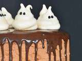Gâteau fantôme au chocolat {Halloween}