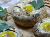 Nids de Champignons aux œufs de caille