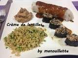 Crème de lentilles (et crudités)