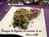 Lasagne de légumes au sarrasin et au citron confit