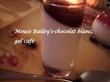 Mousse Bailey's-chocolat blanc, gelée de café