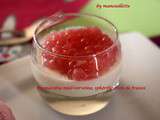 Panna cotta miel-verveine, sphérification de fraises