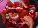 Salade fraise tomate toute rouge