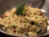Risotto aux couleurs de l’Italie: brocoli, tomates séchées et gorgonzola
