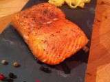 Saumon grillé miel et sauce soja