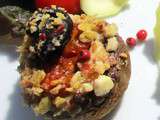 Champignons farcis : aux mini escargots, aux tomates séchées et au fromage