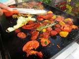 Chorizo/poivron péquillos/ légumes à la Plancha à gaz - Recette 