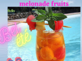 Cocktail jus de pomme / melonade et fruits