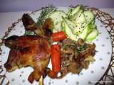 Facile  cuisses et manchons de canard confits aux légumes  