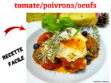 Kefta ou boulettes de viande en sauce tomate/poivrons/oeufs