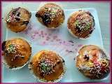 Muffins aux coeurs choco - confiture de fraise