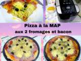 Pizza aux 2 fromages et bacon à la map
