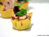 Pour les FÊTES - Mini spicy / coupelles au foie gras / oignons confits / cranberries