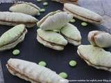 Macarons feuilles salés au foie gras et aux figues confites
