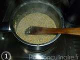 Quinoasotto, un risotto avec du quinoa - Chaque étape en photo