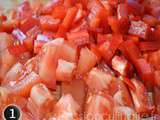 Tartines aixoises à la compotée de tomates et poivrons rouges - Chaque étape en photo