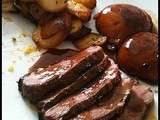 Magret de canard aux pêches