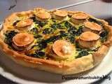 Quiche poulet chèvre épinard