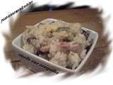 Risotto au courgettes champignons et lardons