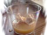 Verrine de foie gras sur lit de compote