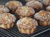 Madeleines façon muffins finition chouquettes
