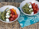 Salade Haricots verts tomates et mozzarella