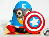 Gâteau d'anniversaire Minion Captain America